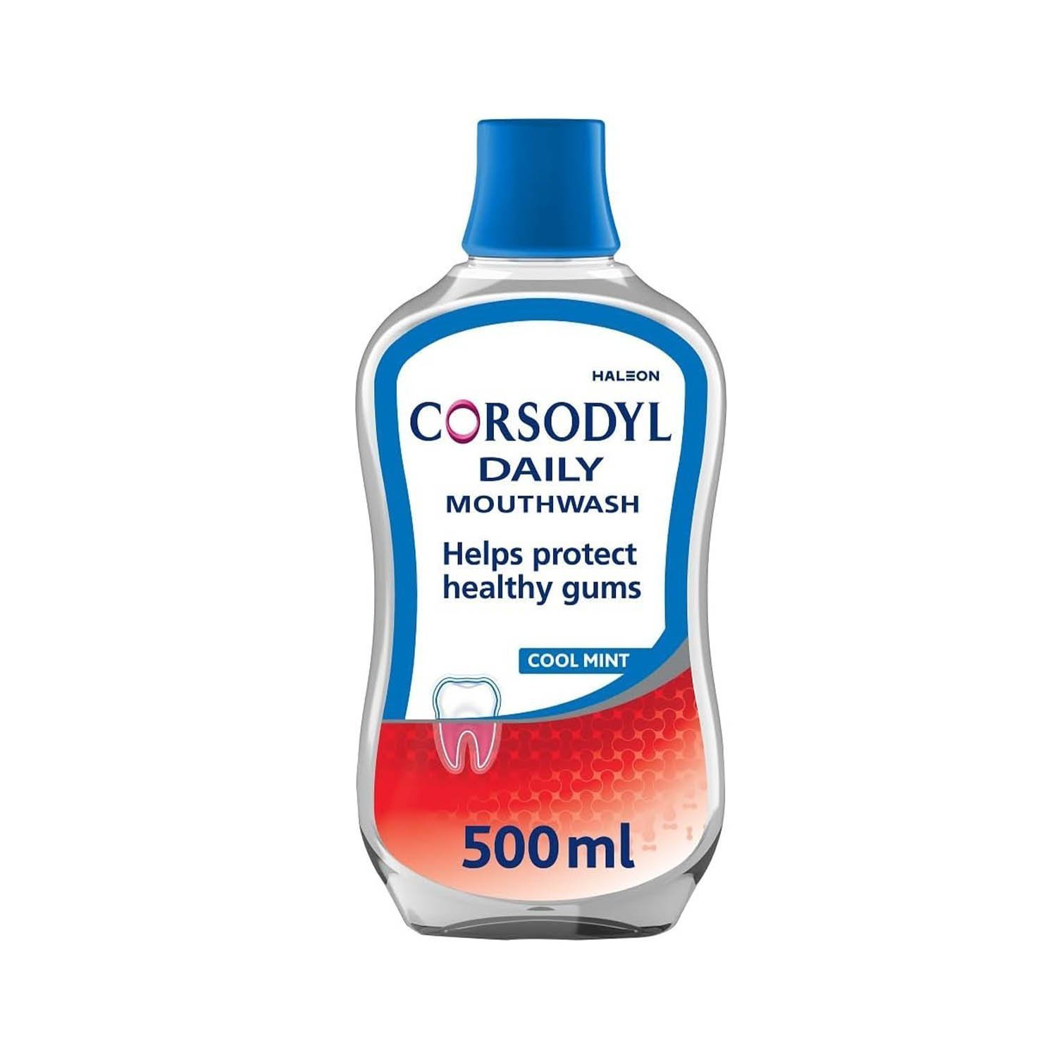 Corsodyl Daily Gum Care Mouthwash Alcohol Free Cool Mint 500ml