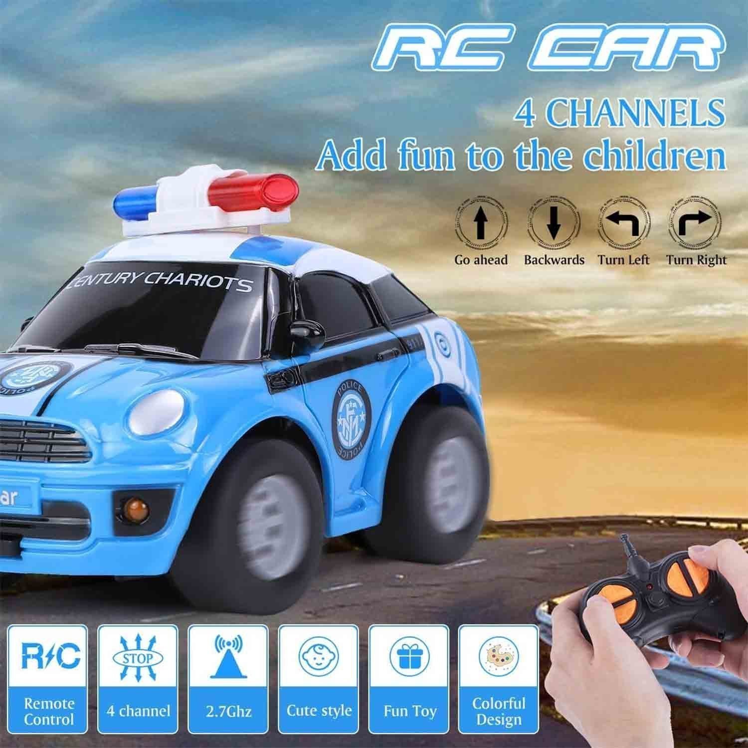 COYYERC Remote Control Cars, Mini RC Police Car Toy for 2 3 4 5 6 Year Old Boys Girls, Remote Control Toy Vehicles with Light for Kids Birthday Gifts - Image 2