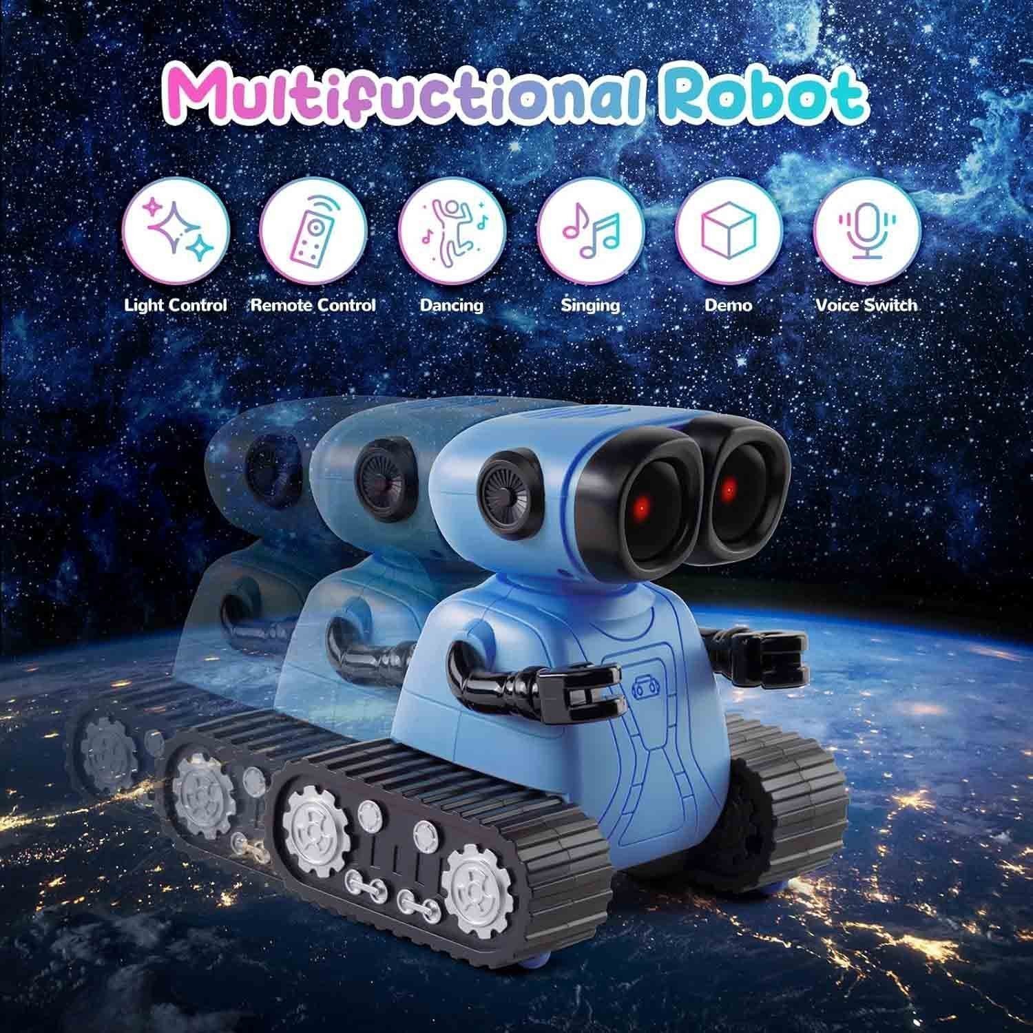 SGILE Remote Control Smart Rc Robot Toys, Programmable Emo Robot With Led Eyes and Music Walking Singing Gifts for Kids Boys Girls - Image 2