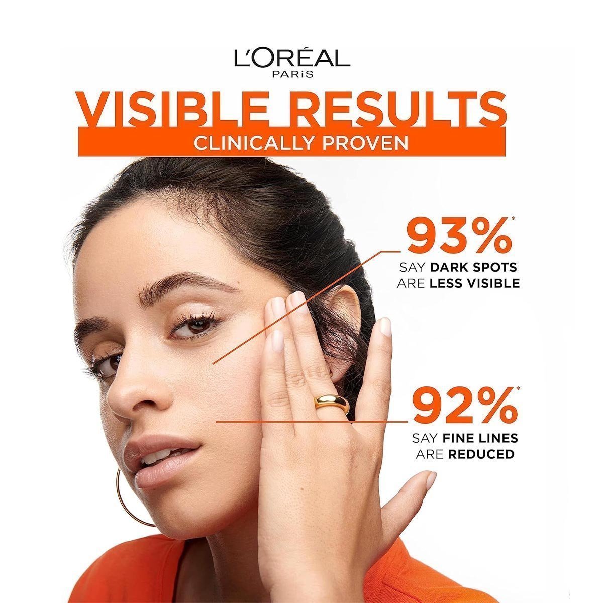 L`Oreal Paris Revitalift Clinical SPF 50+ Invisible UV Fluid, Protect, Prevent and Improve Ageing Signs, Non-Oily Formula for All Skin Tones, Advanced UV Protection and Antioxidant Vitamin C, 50ml - Image 2