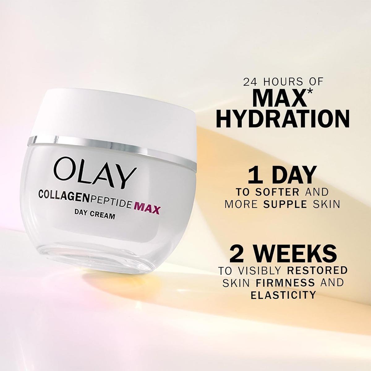 Olay Collagen Peptide MAX Face Moisturiser Day Cream, Skincare Niacinamide 99% Purity & +50% Glycerin Anti Aging Menopausal Skin Care: Strengthens, Restores, Hydrates, 50ml vs Collagen Day Cream - Image 2