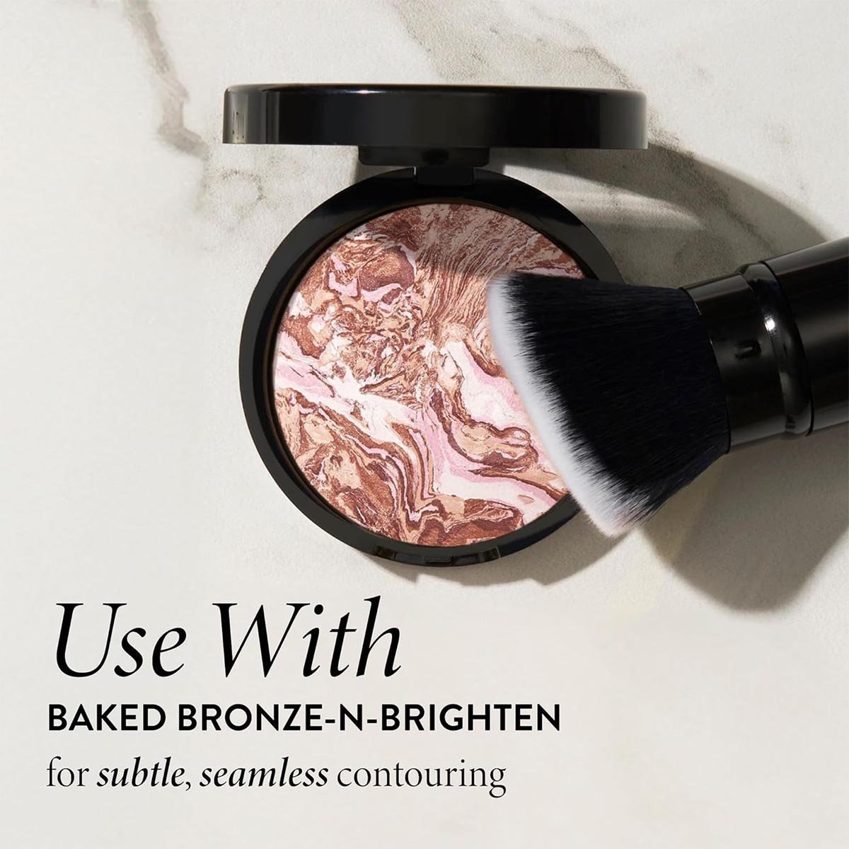 LAURA GELLER NEW YORK Retractable Black Kabuki Brush for Liquid, Cream and Powder Face Makeup With Aluminum Handle - Image 3