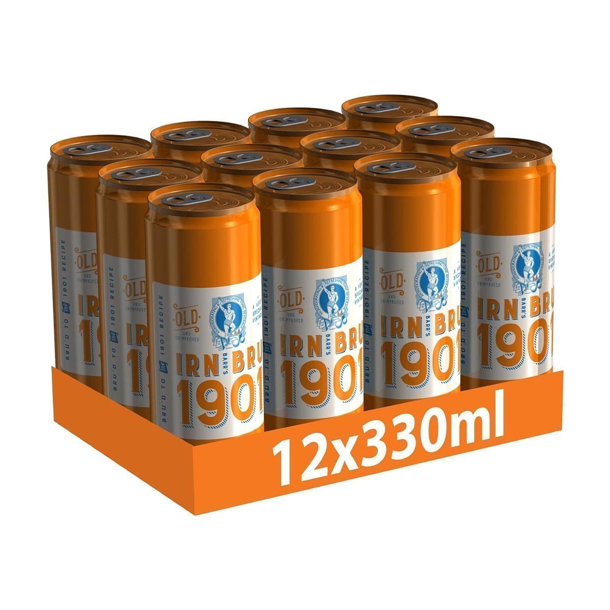 IRN-BRU 1901, 12 Pack A Very Special Vintage Recipe, No Caffeine, Full Sugar, Taste The First Ever IRN-BRU Recipe - 12 x 330ml Cans - Image 3