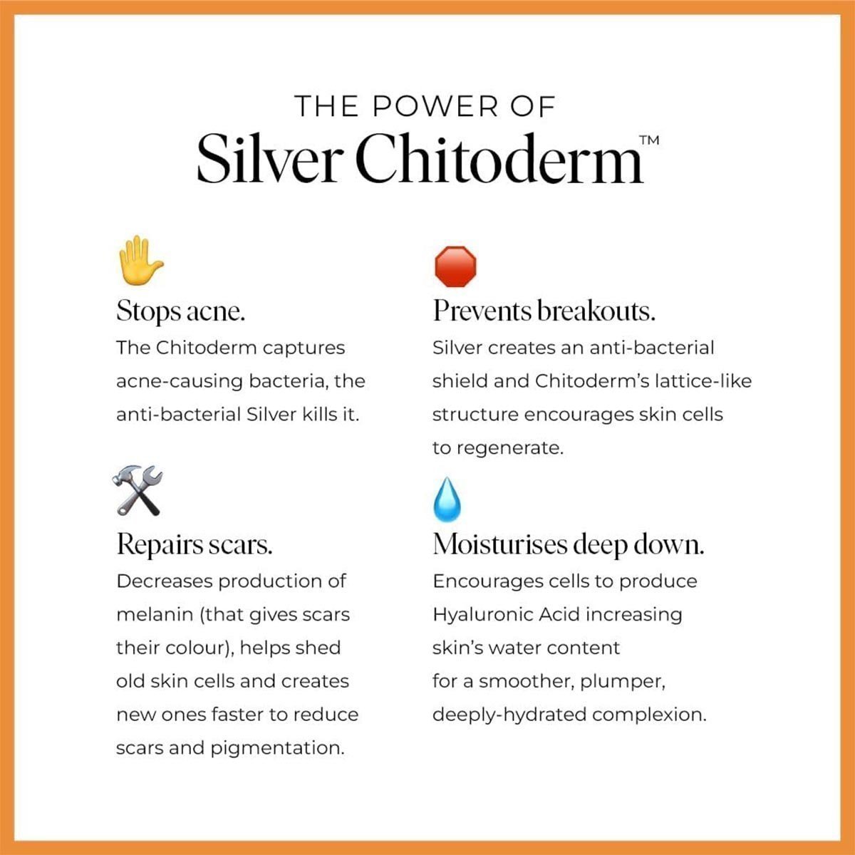 47 Skin Hydrating Face Serum for Clearing Acne and Scars, Anti-Blemish & Scar Repair Serum Skincare Treatment with Silver Chitoderm Smooth Skin Moisturiser Serum for All Skin Types - 30ml - Image 4