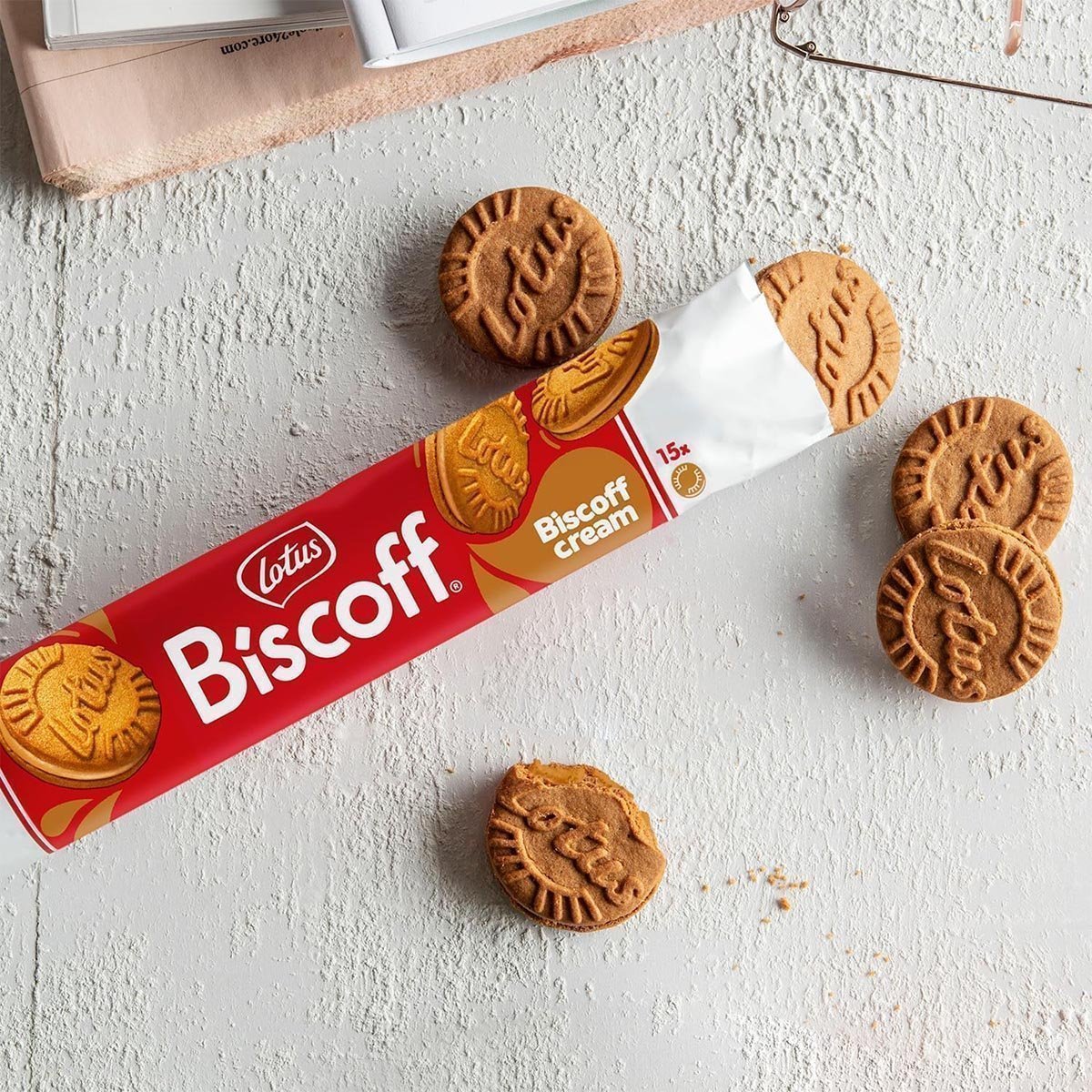 Biscoff - Sandwich Biscuits With Biscoff Cream Filling - 15 Sandwich Biscuits Per Pack - Ingredients from natural origin - Vegan - No colours or added flavours - 9x150g - 1,35kg - Image 4