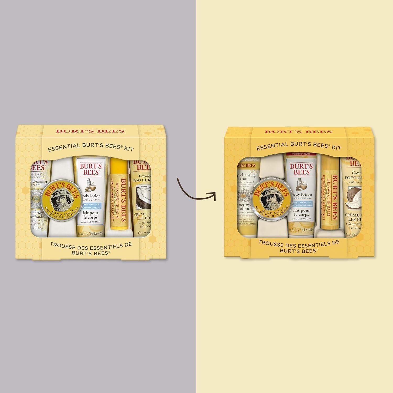 Burt's Bees Essential Gift Set, Lip Balm, Hand Salve, Body Lotion - Image 2