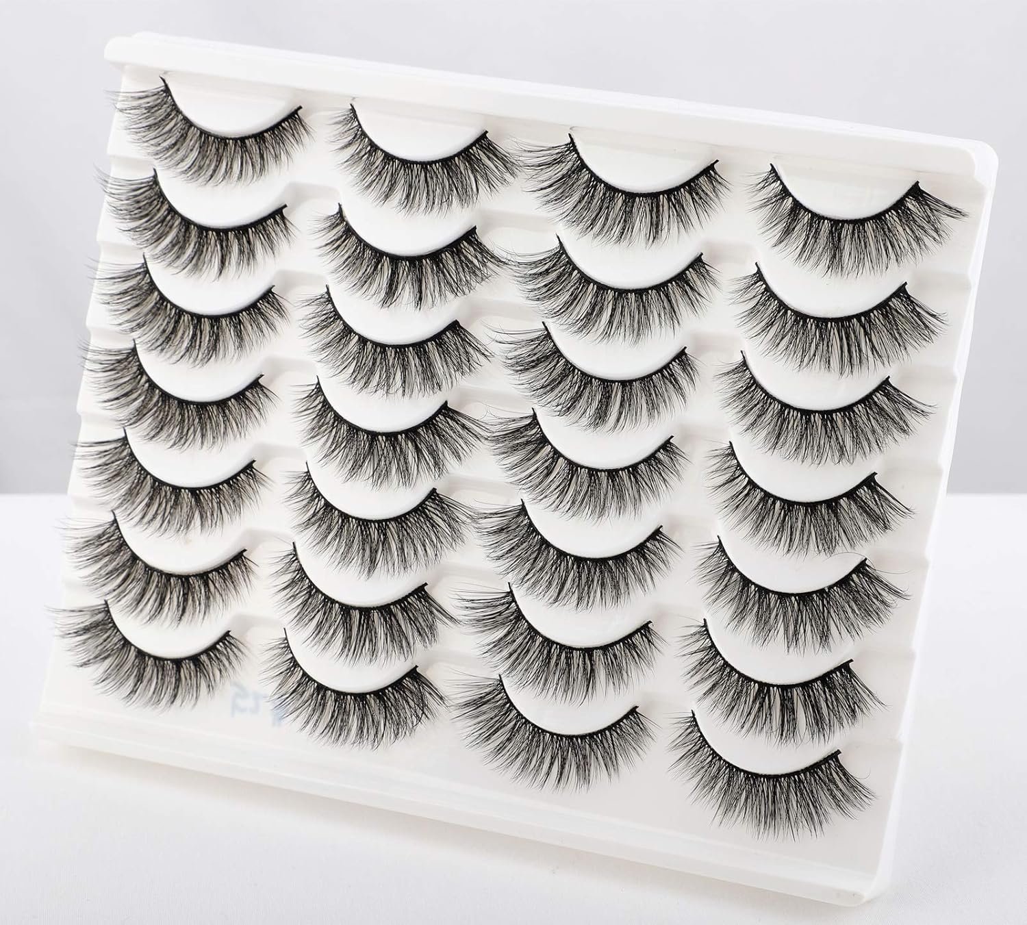 alse Eyelashes Natural 3D Lashes Cat Eye Look Faux Mink Lashes Fluffy Strip 14 Pairs, Multipack - Image 2