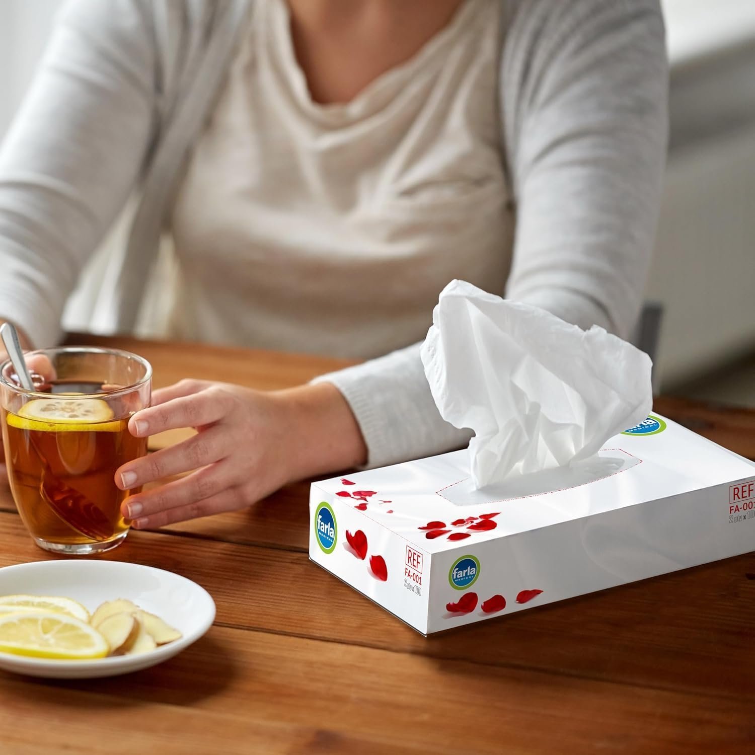 Farla Medical Facial Tissues - Pack of 12 Tissue Boxes, Bulk Buy 2-ply, 1200 Count (12 Pack of 100), White - Image 4