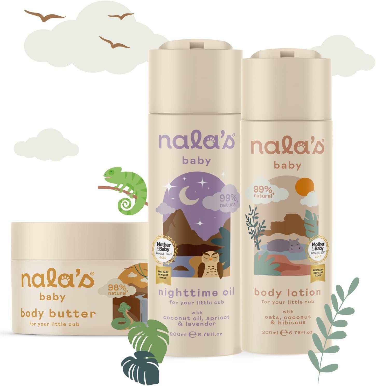 Nala's Baby Skin Bundle | Body Butter, Body Lotion, Nighttime Oil - Image 2