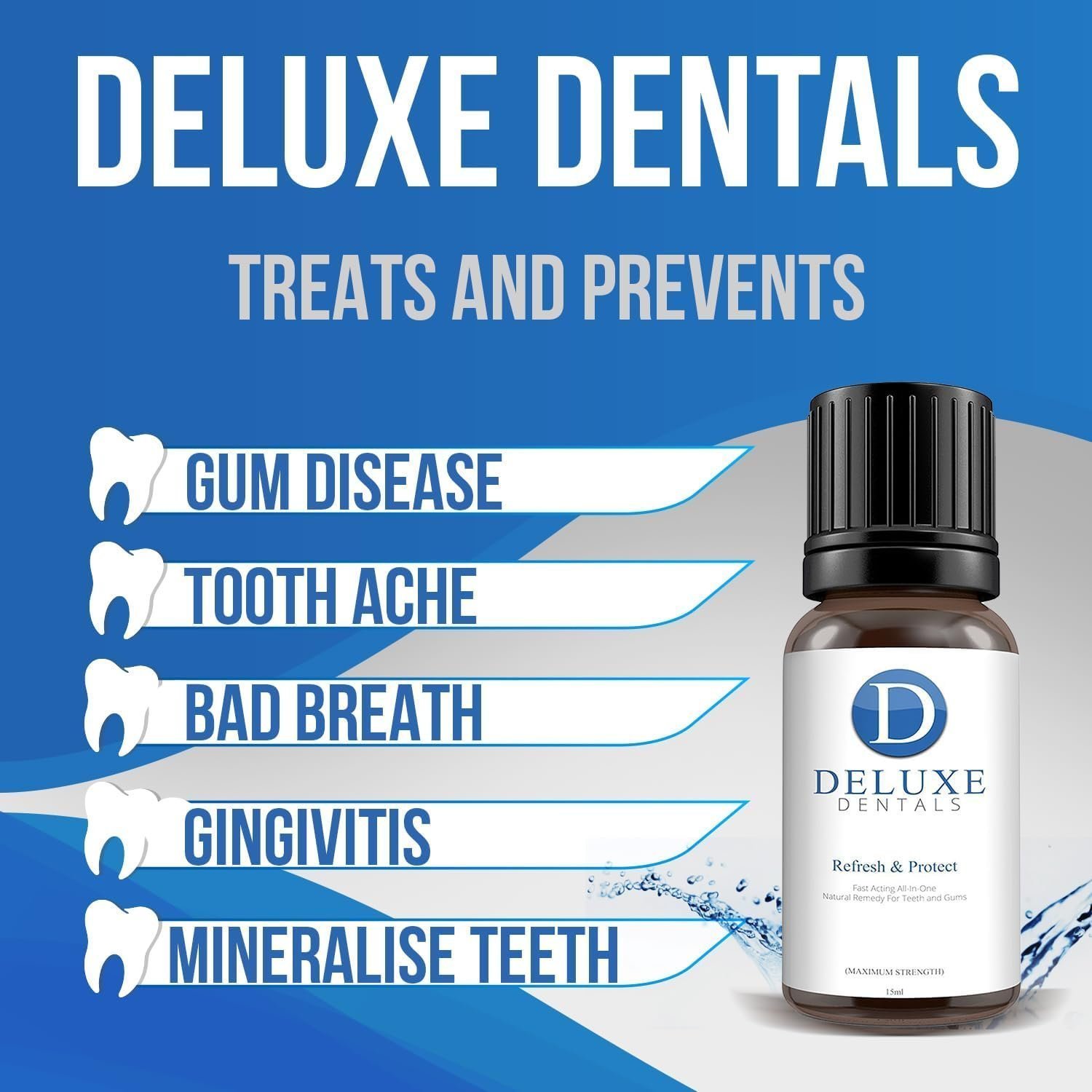 Deluxe Dentals Gum Health Treatment for Adults - Clove Oil for Toothache - 15ml - Image 3