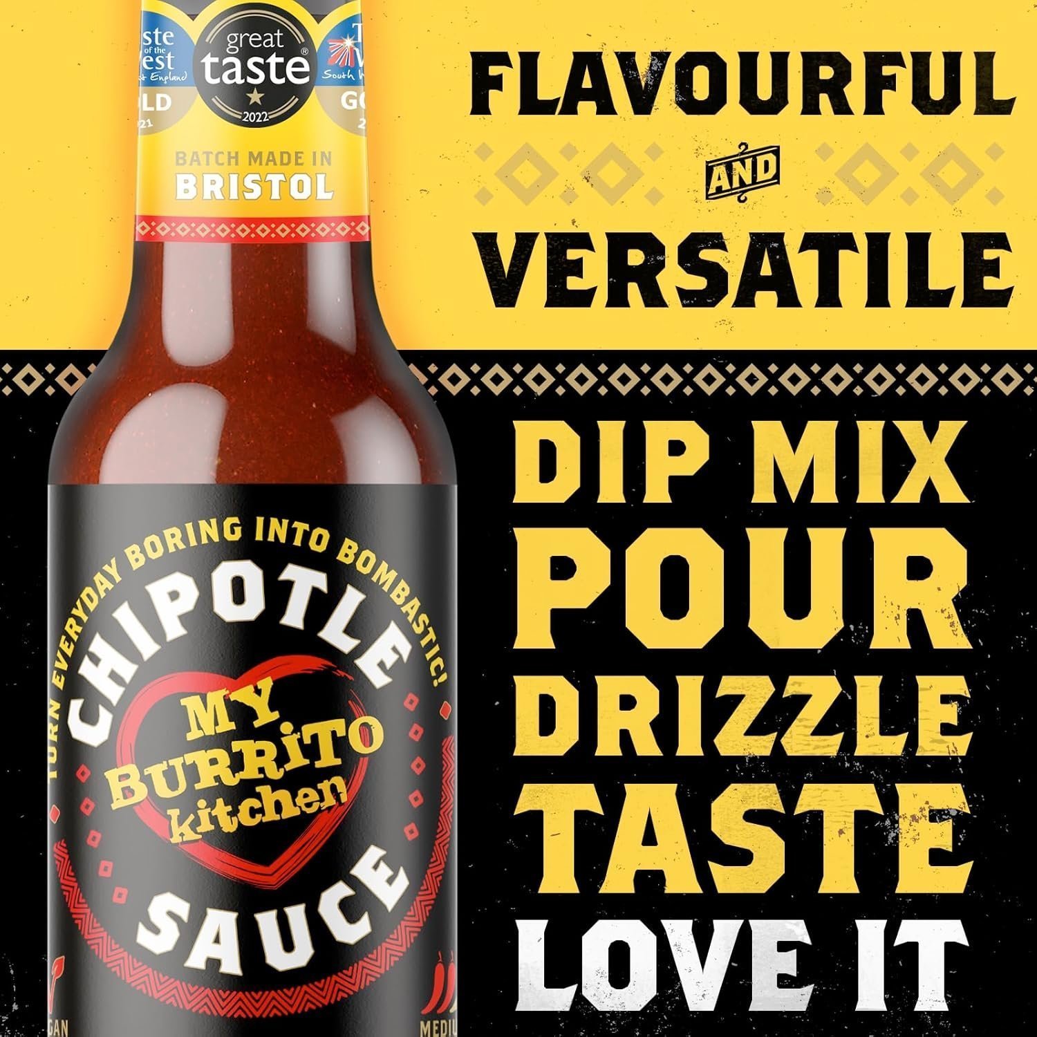 My Burrito Kitchen Chipotle Sauce (1 Bottle). Tangy Mexican Alternative to Buffalo Sauce - Image 3