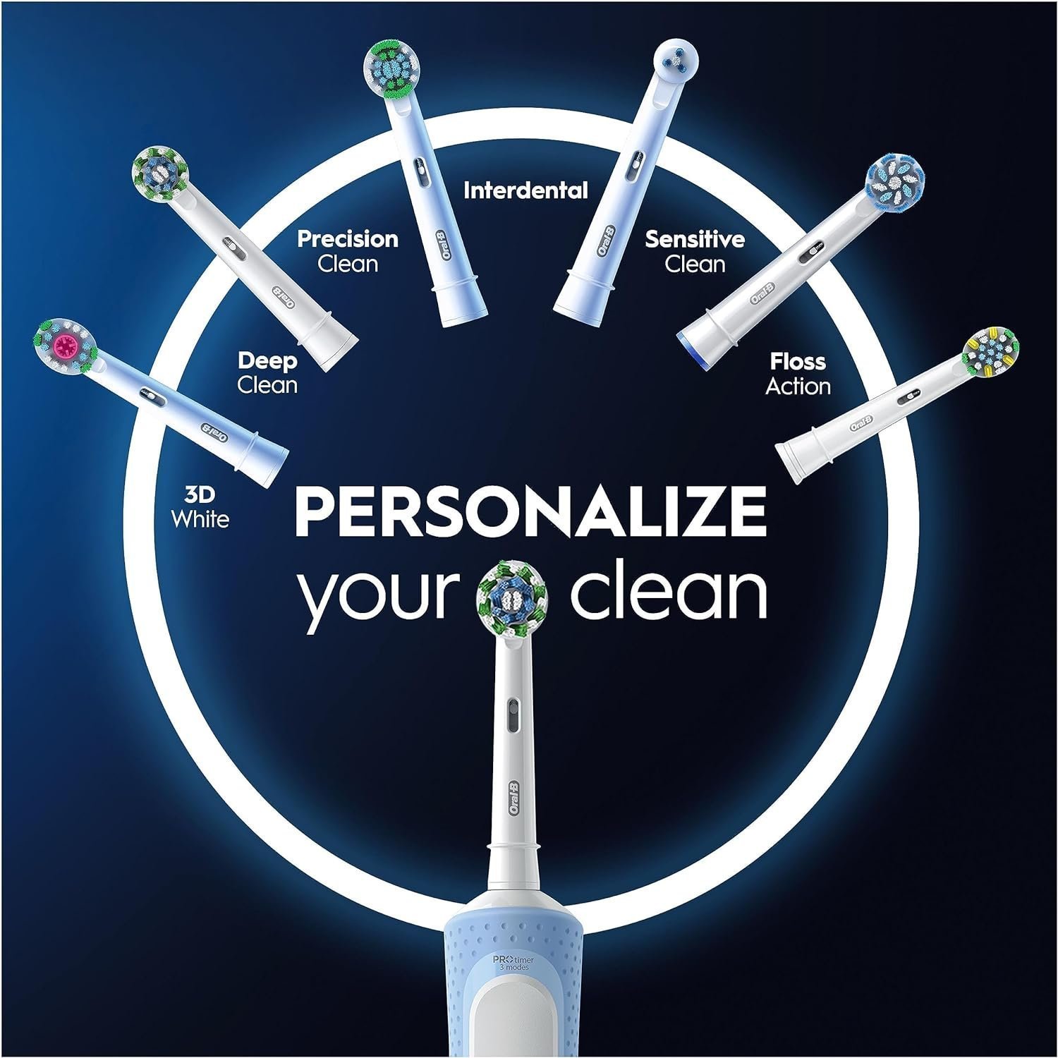 Oral-B Vitality Pro Electric Toothbrushes Adults, 1 Handle, 2 Toothbrush Heads, 3 Brushing Modes Including - Image 5