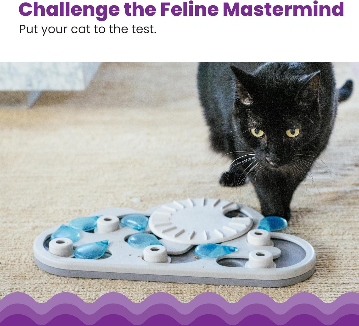 Nina Ottosson by Catstages Rainy Day Puzzle & Play - Interactive Cat Treat Puzzle - Image 2