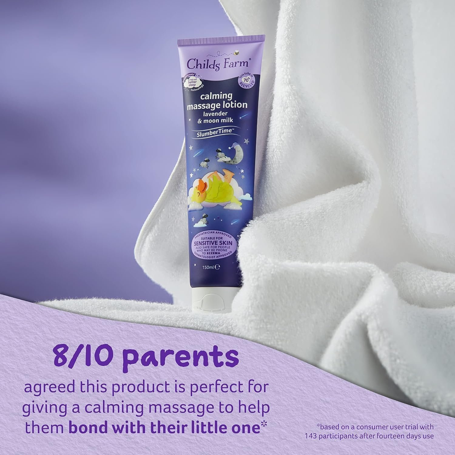 Childs Farm Slumber Time Sleep Calming Massage Lotion Lavender and Moon Milk 150 ml - Image 3
