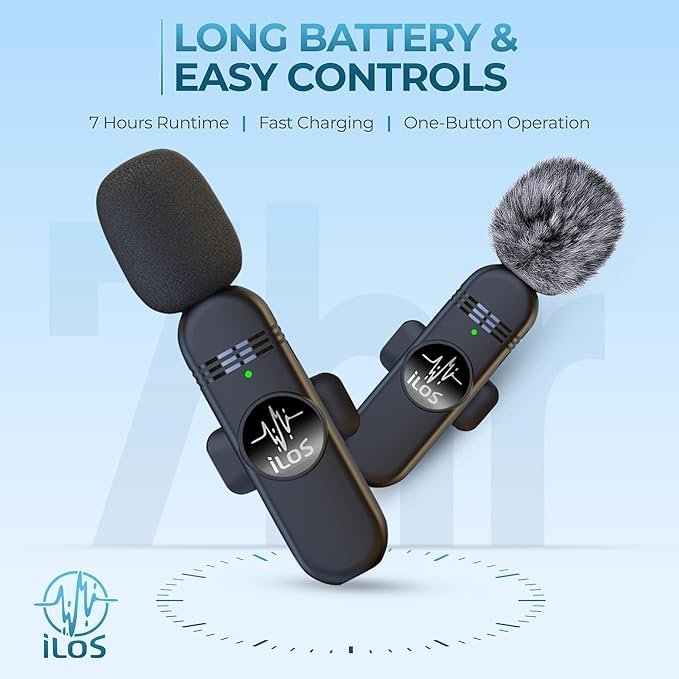 Wireless Lavalier Microphone for iPhone & Android – Dual Interface Mic with Noise Reduction, 65ft Range, 7H Battery, Omnidirectional Sound – Clip-on Mic for YouTube, Vlogging, Interviews, Podcasts - Image 3