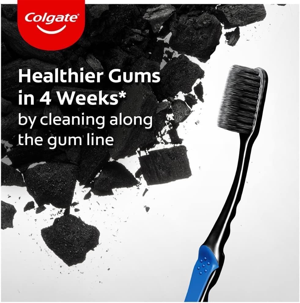 Colgate Slimsoft Charcoal Manual Toothbrush For Adult (Buy 2, Get 2 Free) - 4 Pcs - Image 4