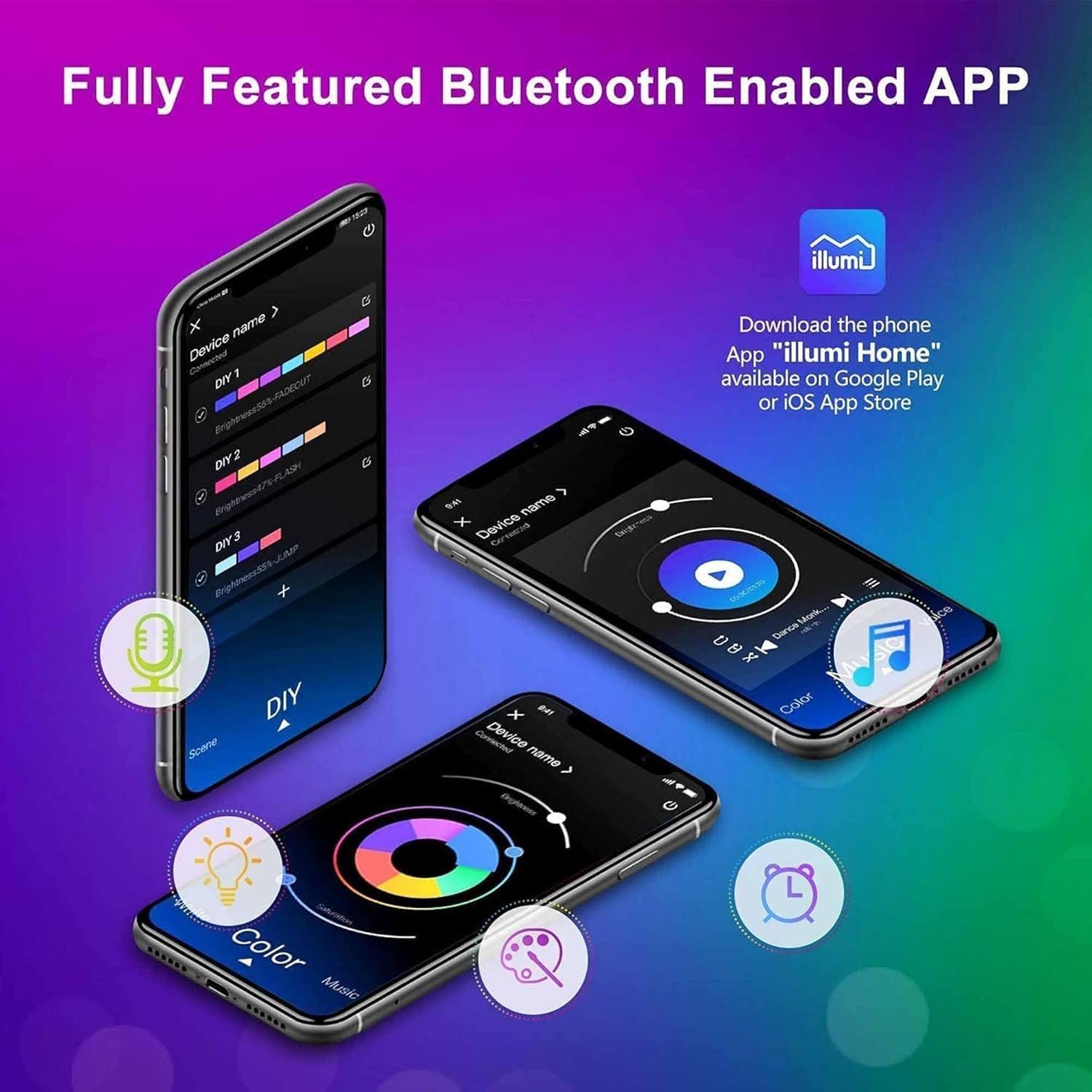 Mexllex LED Strip Lights 30M (2X15M) Music Sync Color Changing RGB Strip 24-Key (APP+Remote+Mic) - Image 4