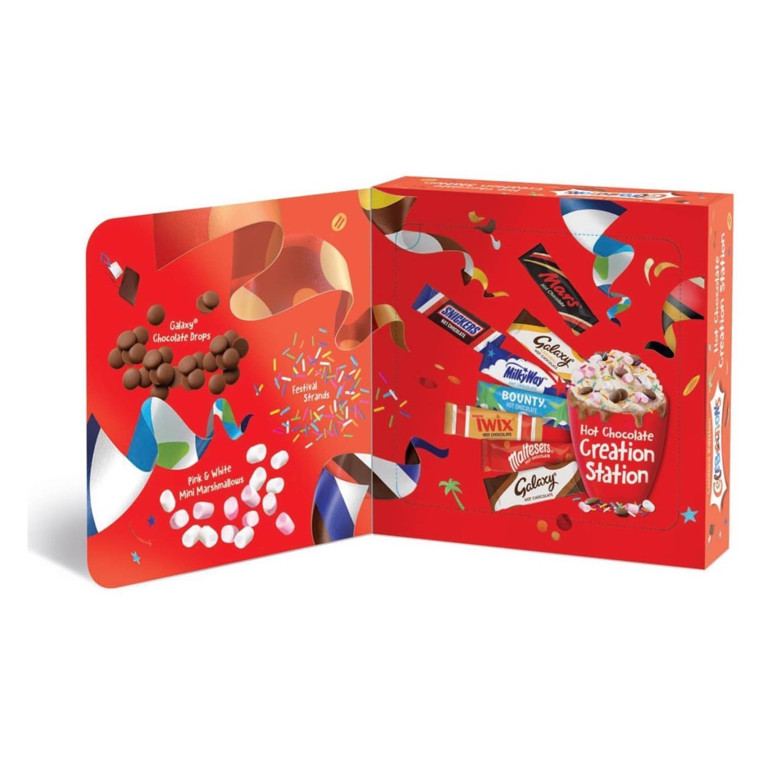 Celebrations Hot Chocolate Creation Station | Limited Edition Hot Chocolate Gift Set Featuring 8 Hot Chocolate Sachets & 3 Toppings - Image 4