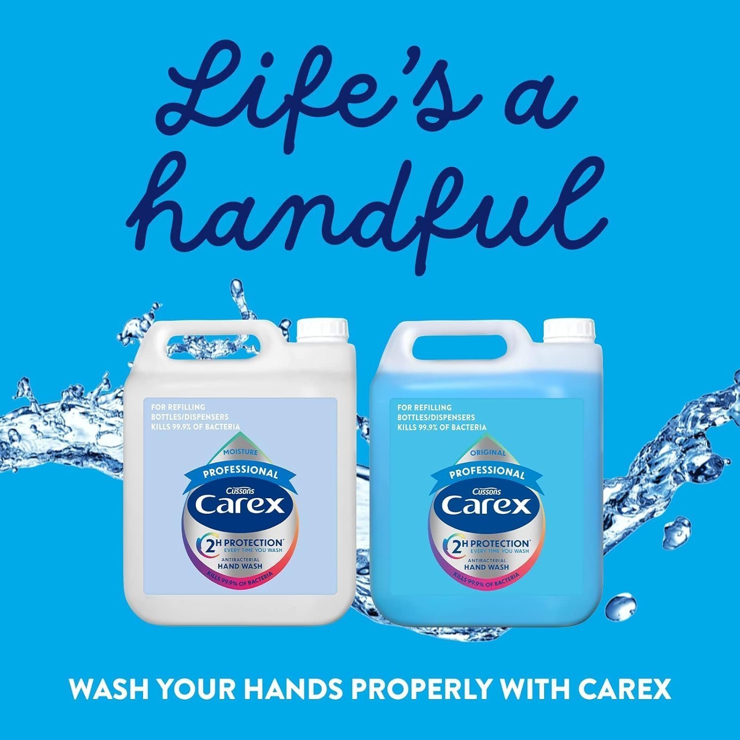 Carex Original Professional Antibacterial Hand Wash - Bulk Buy Eco Refill, Gentle & Effective Liquid Hand Soap (2 X 5L) - Image 2