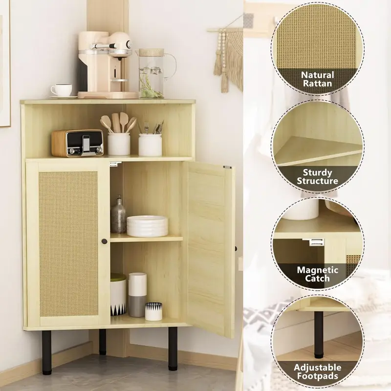 Lamerge Multi-Functional 4-Level Corner Cabinets - Image 4