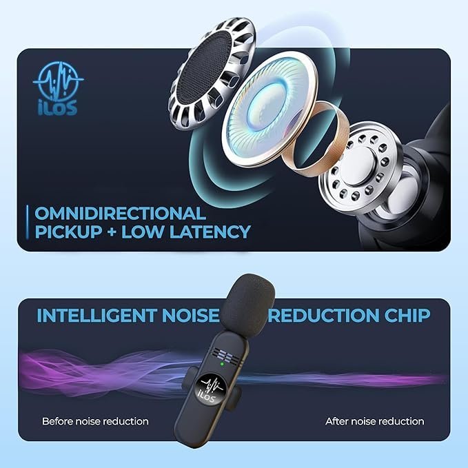 Wireless Lavalier Microphone for iPhone & Android – Dual Interface Mic with Noise Reduction, 65ft Range, 7H Battery, Omnidirectional Sound – Clip-on Mic for YouTube, Vlogging, Interviews, Podcasts - Image 6