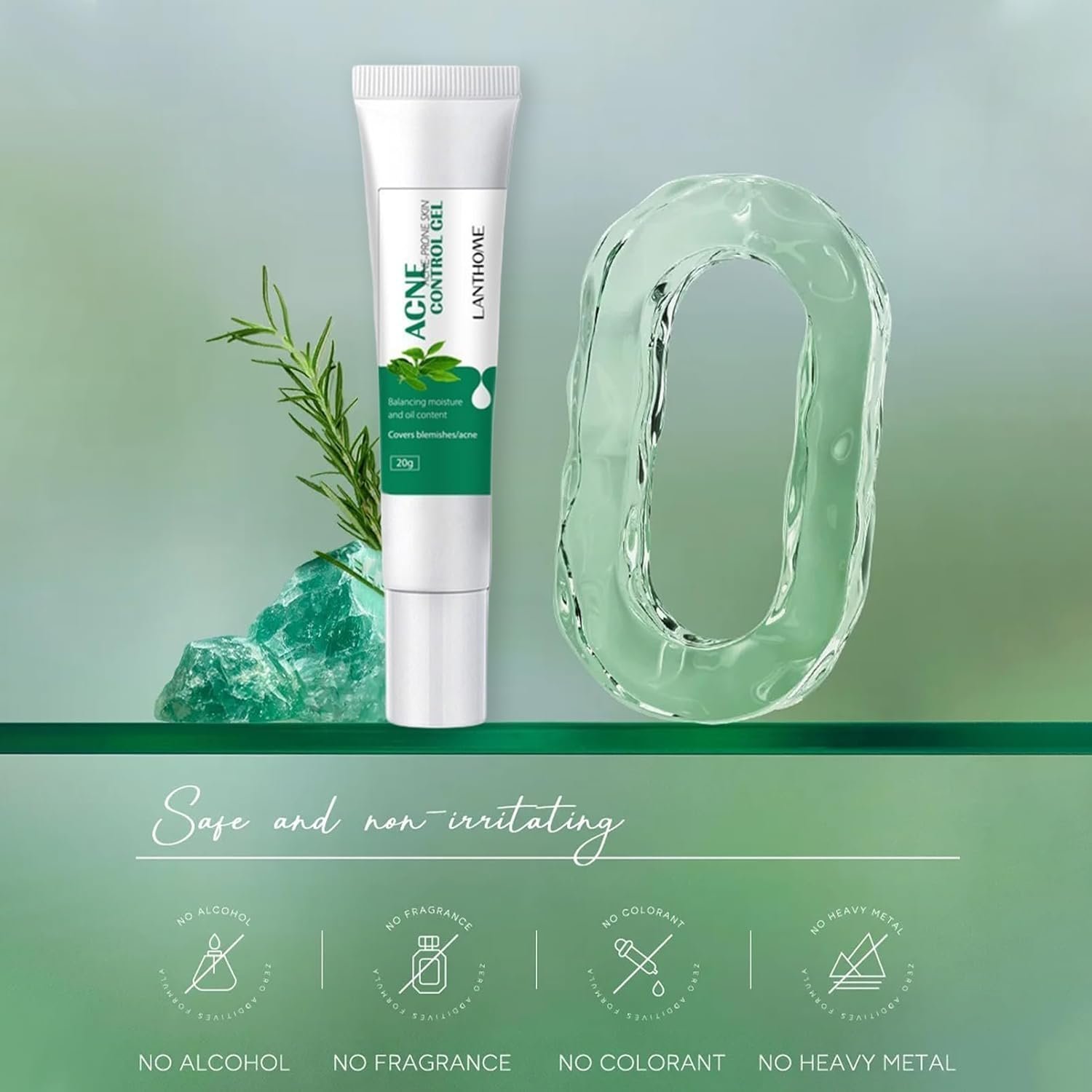 Anti Acne Face Cream, Tea Tree Face Ance Gel, Spot Cream for Acne Treatment and Spot Treatment Shrink Pores, Acne Scars Recovery - Image 2