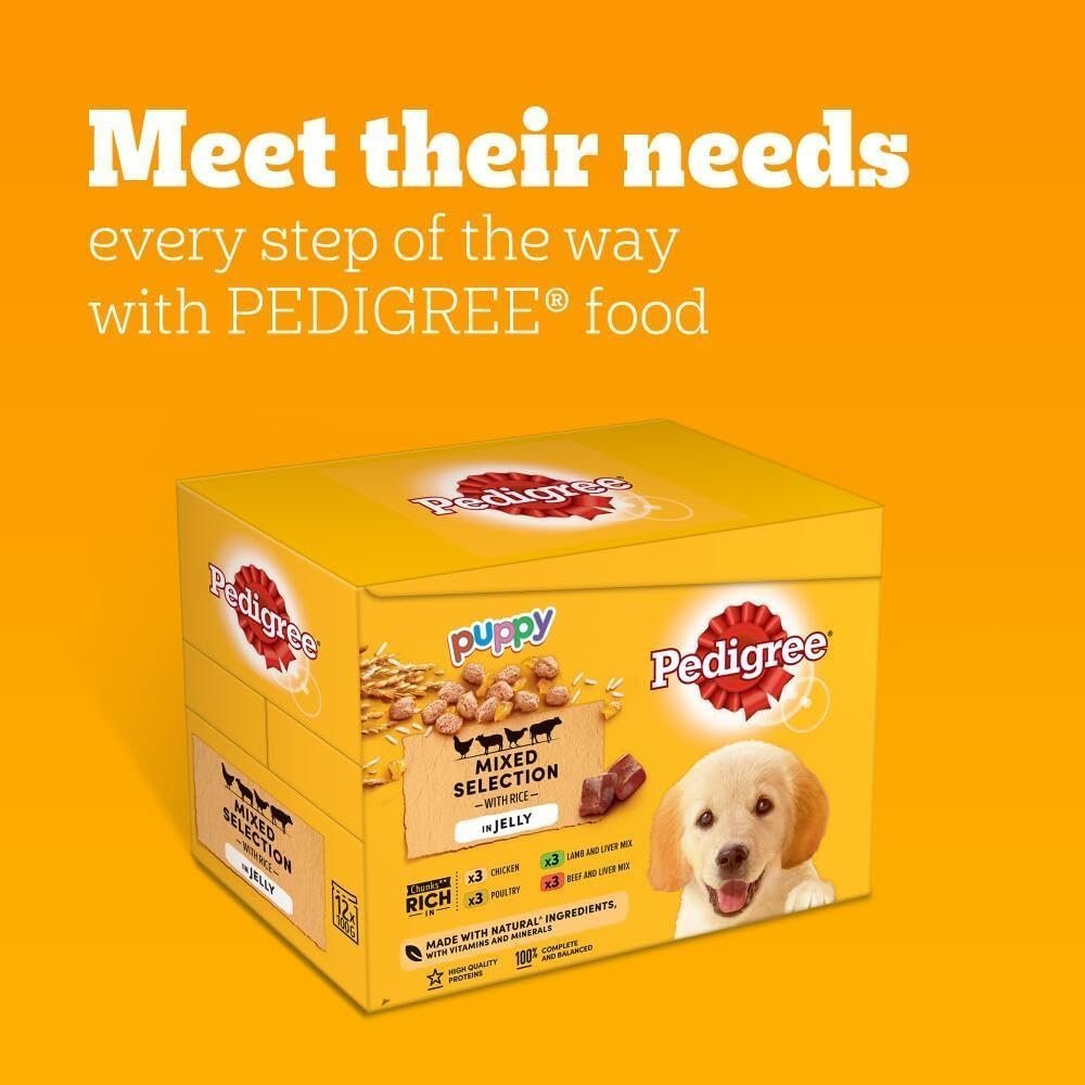 Pedigree Junior Wet Dog Food for Young Dogs and Puppies, 12 Pouches (12 x 100 g) - Image 3