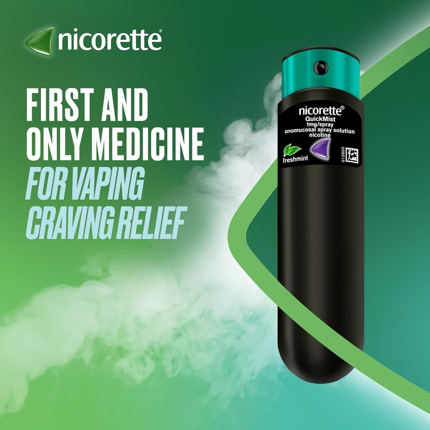 Nicorette QuickMist Mouthspray, Freshmint (1 x 150 Sprays) Smoking or Vaping Cessation Aid - Image 2