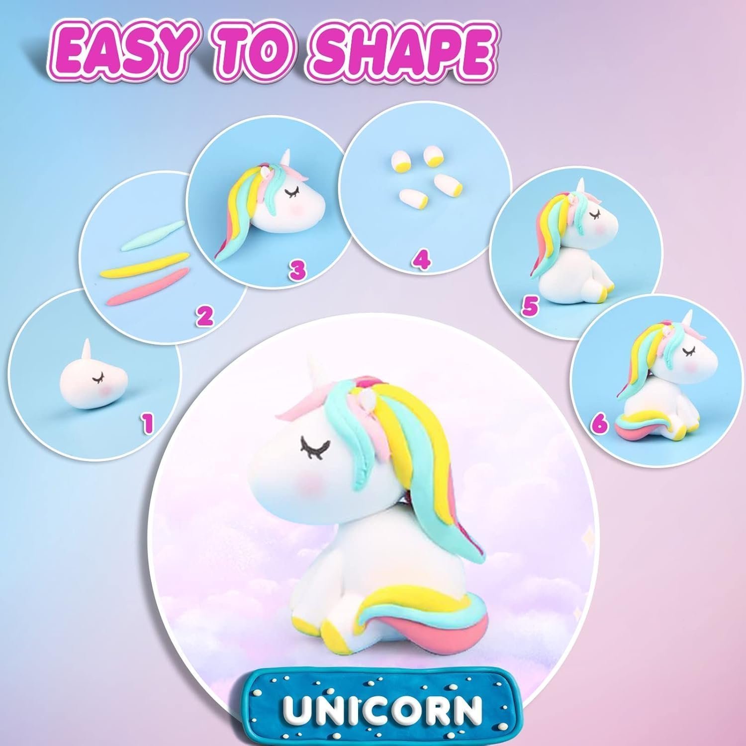 Air Dry Clay 27 Colors, Modelling Clay for Kids, DIY Molding Magic Clay for with Tools, Soft & Ultra Light, Toys Gifts for Age 3 4 5 6 7 8+ Years Old Boys Girls Kids - Image 3