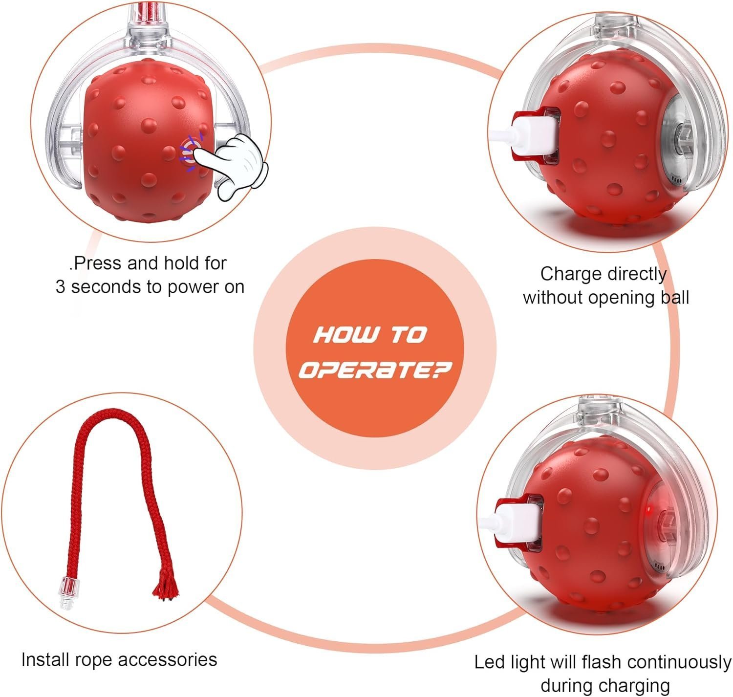 Iokheira Interactive Cat Toy Electric Automatic Toys for Indoor Cats, - Image 2