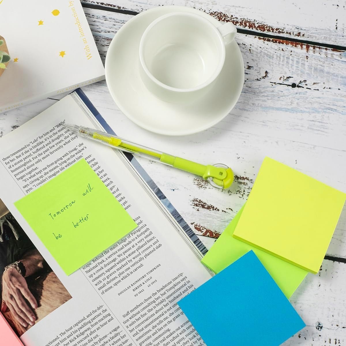 Wowivy 24 Pads - 3 in x 3 in Sticky Notes, 8 Colors Post Self Stick Notes Pads - 82 Sheets/pad - Image 4