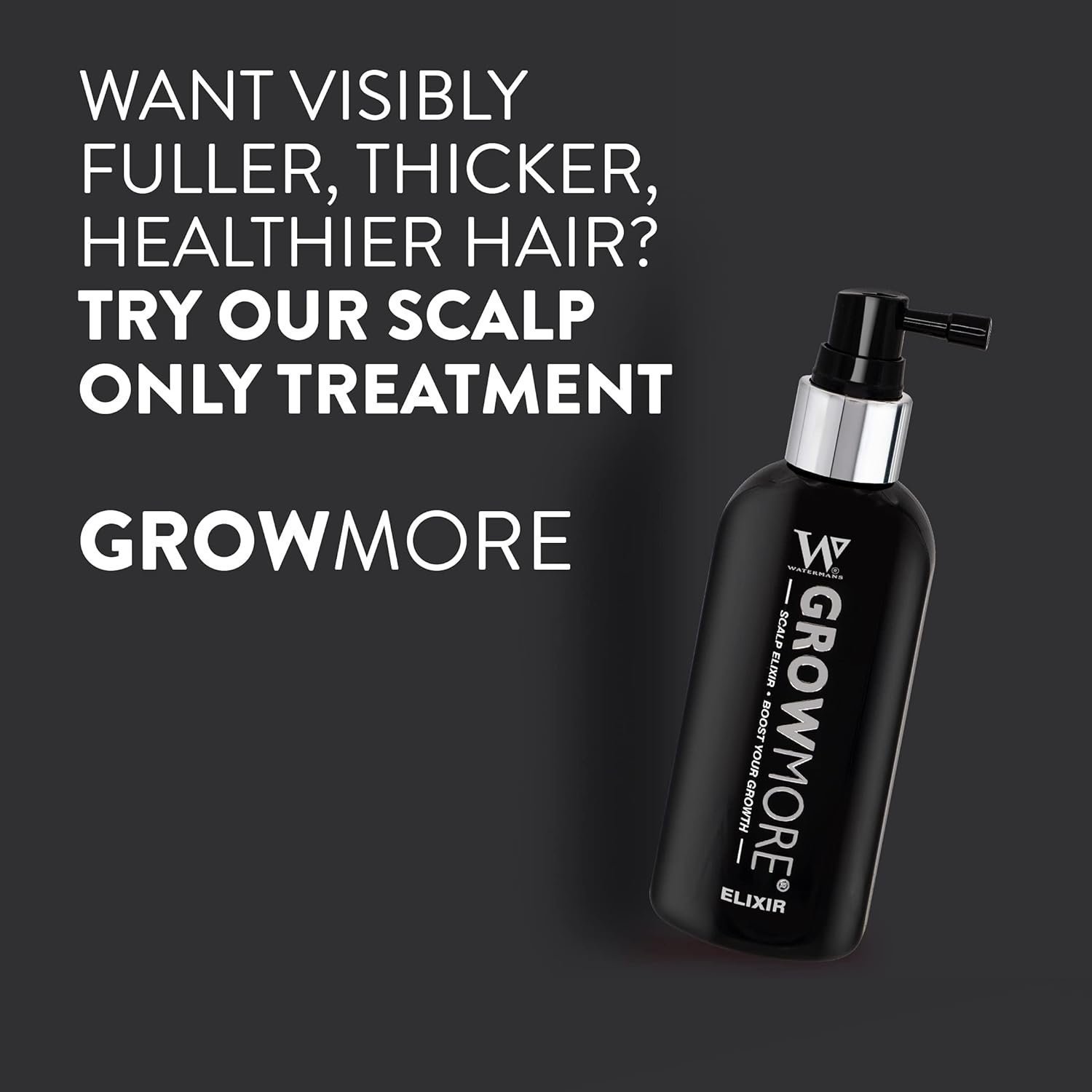 Watermans Grow More Elixir: Hair Growth Serum, Leave-In Scalp Treatment, Boost Growth for Both Women & Men - Image 3