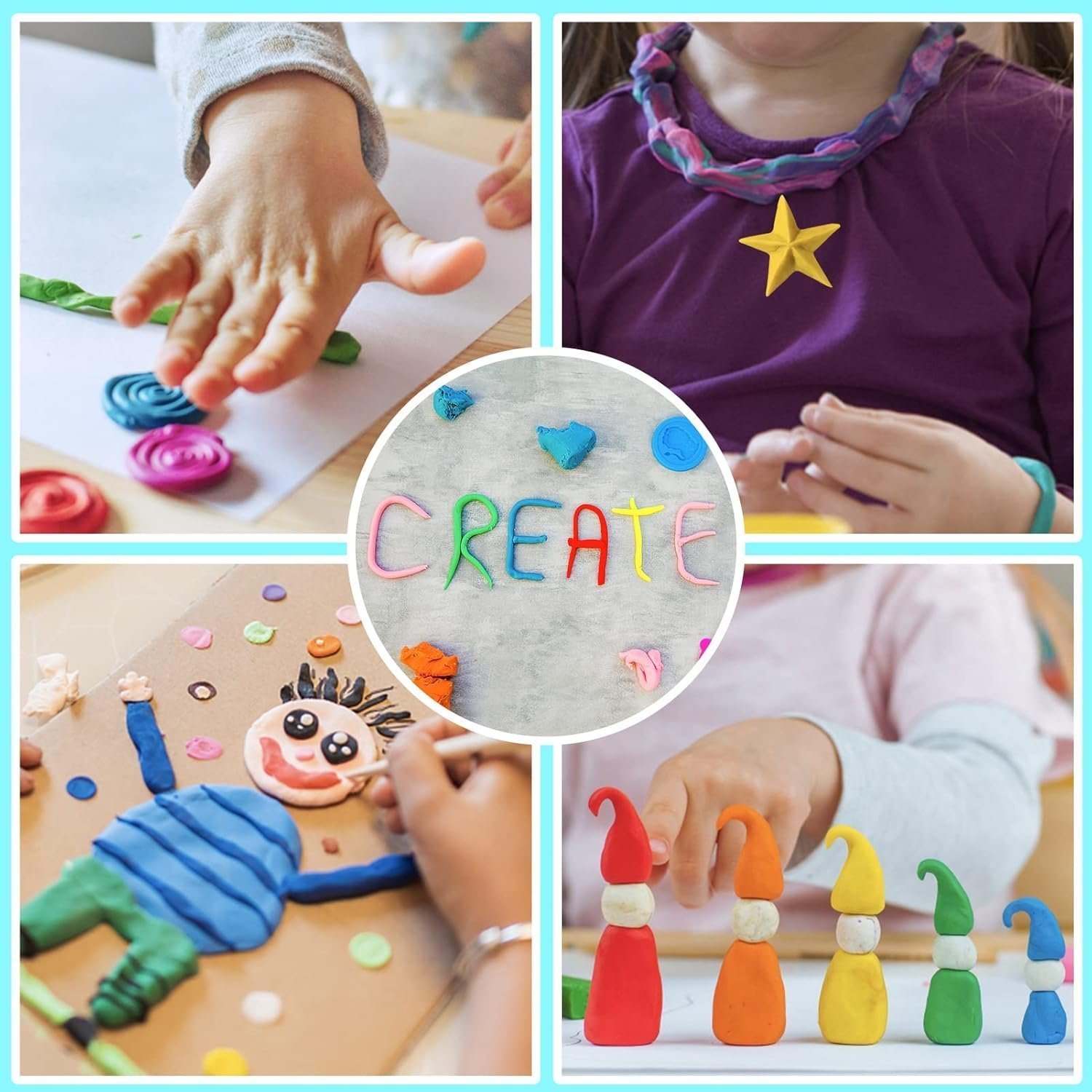 Air Dry Clay 27 Colors, Modelling Clay for Kids, DIY Molding Magic Clay for with Tools, Soft & Ultra Light, Toys Gifts for Age 3 4 5 6 7 8+ Years Old Boys Girls Kids - Image 2