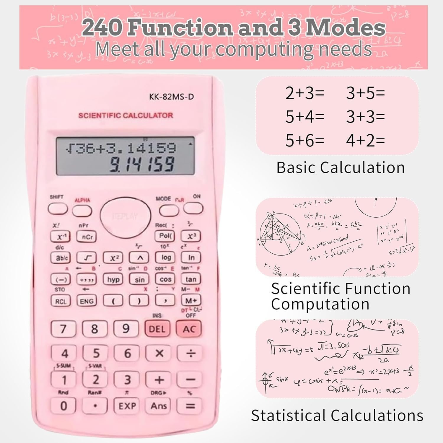 Scientific Calculators with A 20CM Straight Ruler, two Set Squares and an 180° Protractor and one geometric compass - Image 6