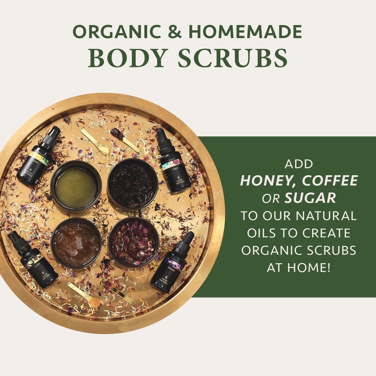 Christmas Gifts for Women with Organic Hair Growth Oil + Argan Oil + Jojoba Oil + Almond Oil + Castor Oil & Body Scrub 5x30ml - Image 4