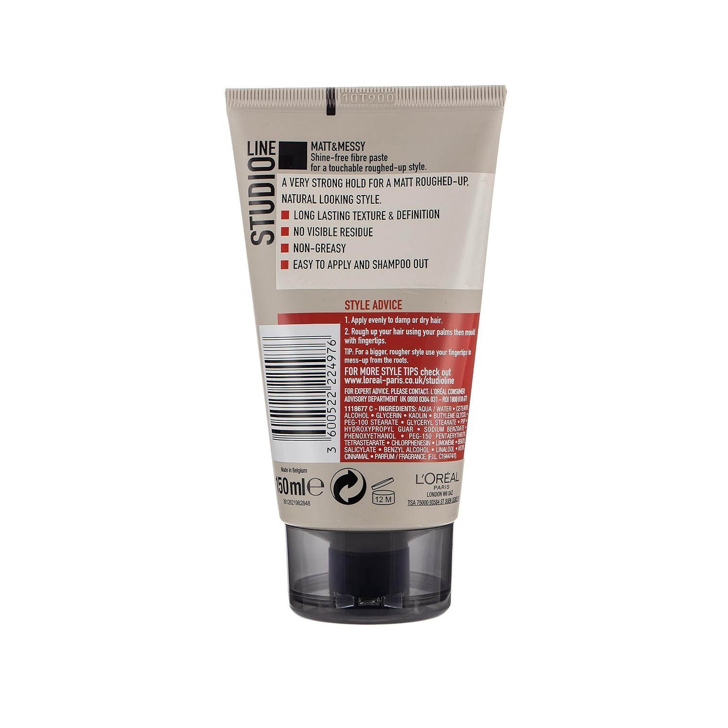 L'Oreal Paris Studio Line Shine-Free Fibre Paste For Matt and Messy Look, 150 ml (Pack of 1) - Image 2