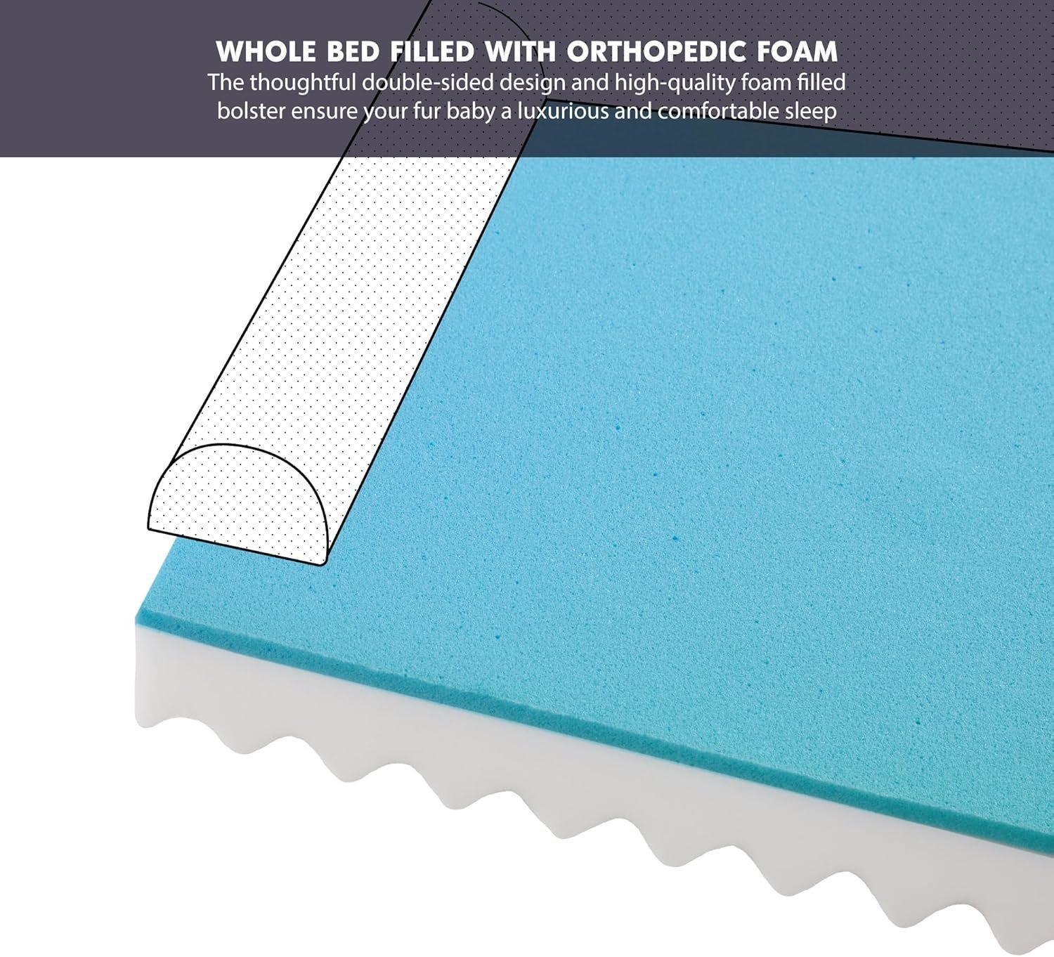 XL Orthopedic Dog Couch Bed for Large Size Dogs, Washable & Waterproof, Memory Foam Pet Beds - Image 6