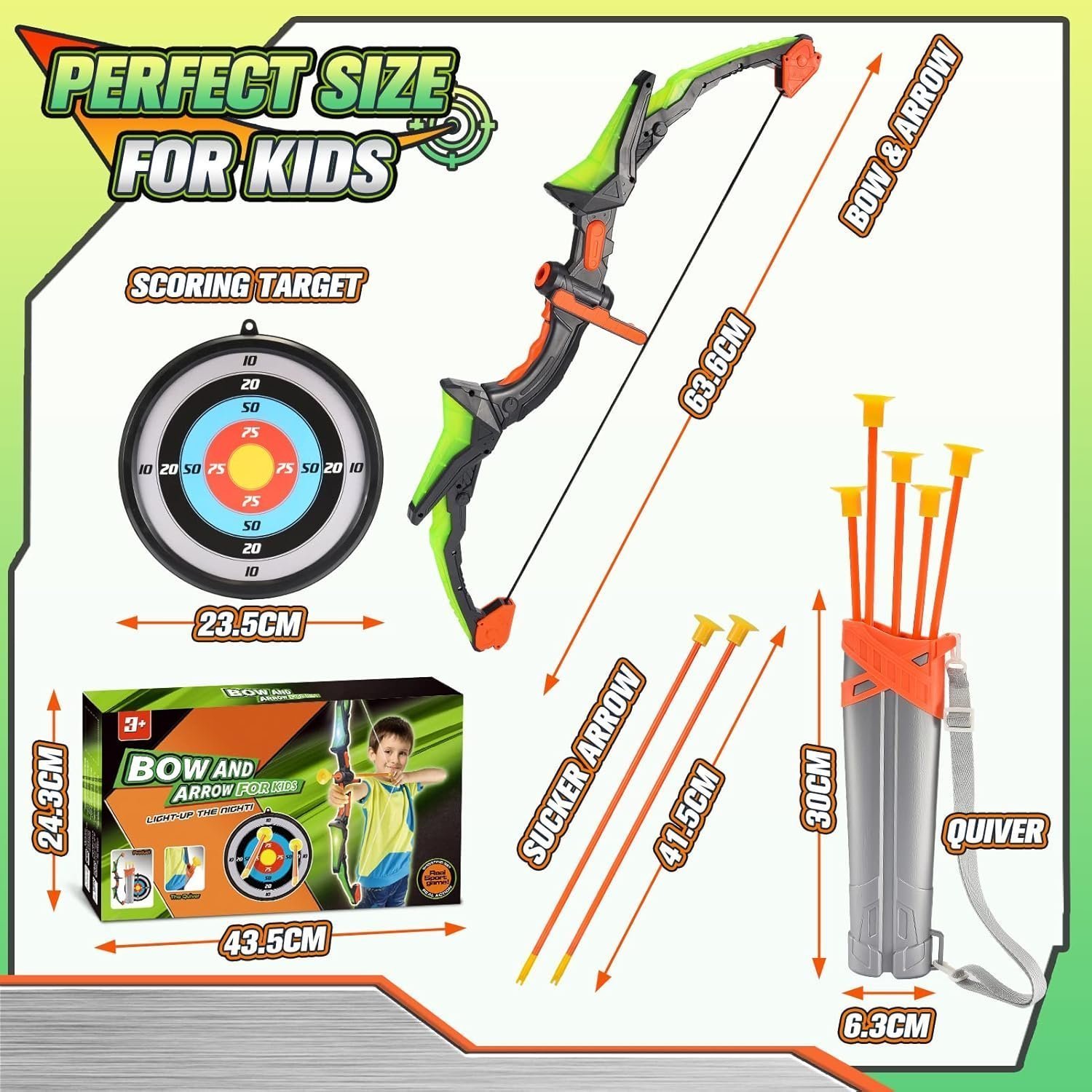 Diyfrety Bow and Arrow Set for Kids - Garden Toys for 3-12 Year Olds Boys Girls - Image 5
