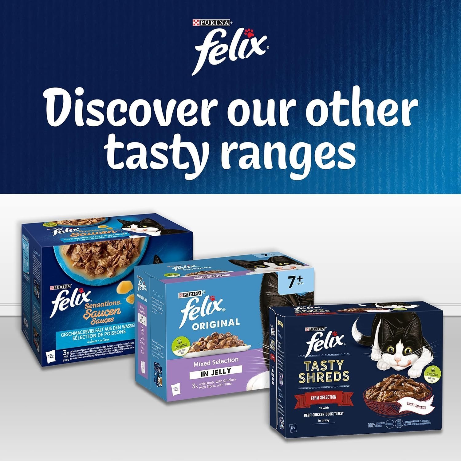 Felix As Good As It Looks Adult Wet Cat Food Tuna in Jelly 20 x 100g Pouches - Image 3