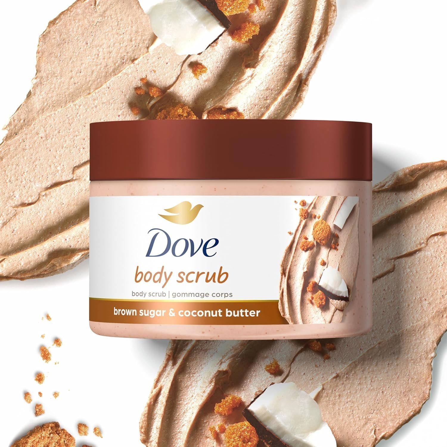 Dove Scrub Brown Sugar & Coconut Butter For Silky Smooth Skin Body Scrub - Image 3